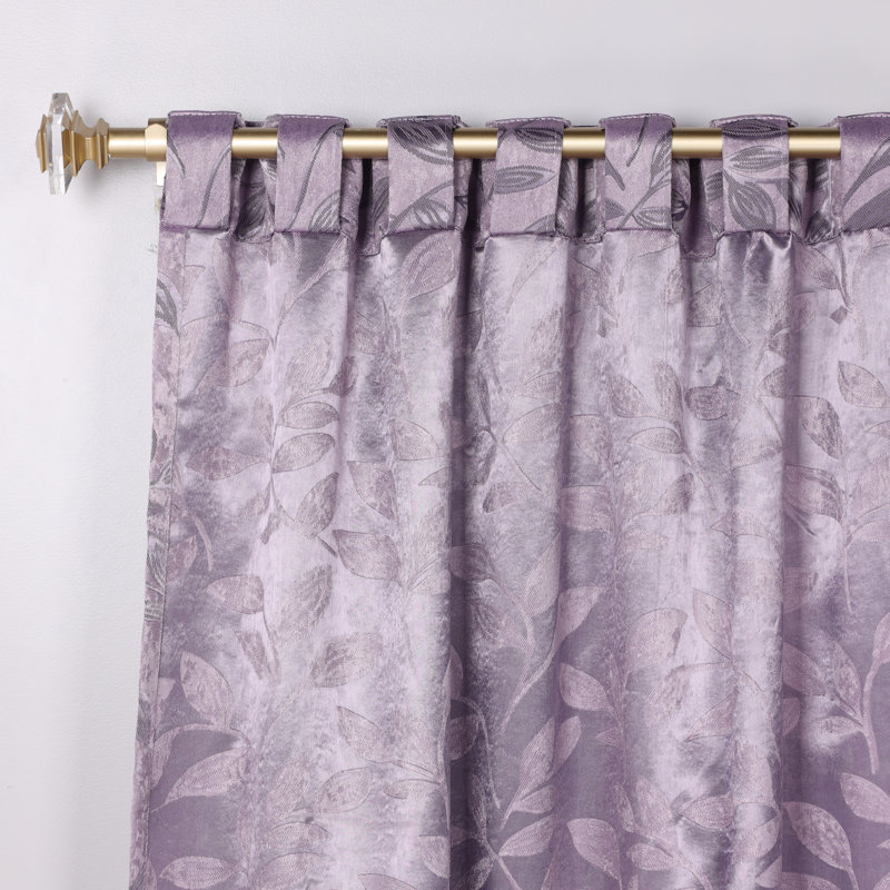 Wisteria Polyester Blackout Back Tab Curtains, 52" x 63" Set of 2
