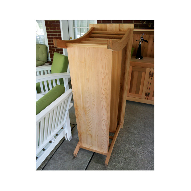 Buffet en cèdre et console en bois massif, L 20 po x L 58 po x H 31 po