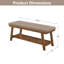 Banc de bout de lit moderne 43 po, banc rembourré en lin avec tablette de rangement pour chambre à coucher, vestibule-1178031455