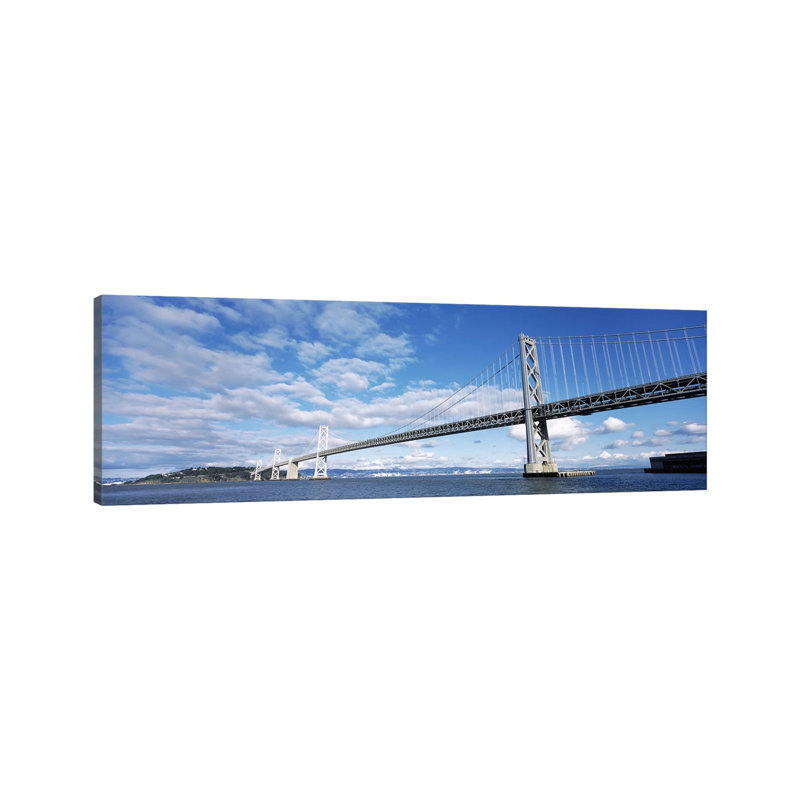 Bridge Across A Bay - Wrapped Canvas Panoramic Print, 121.92 cm H x 40.64 cm W x 3.175 cm D