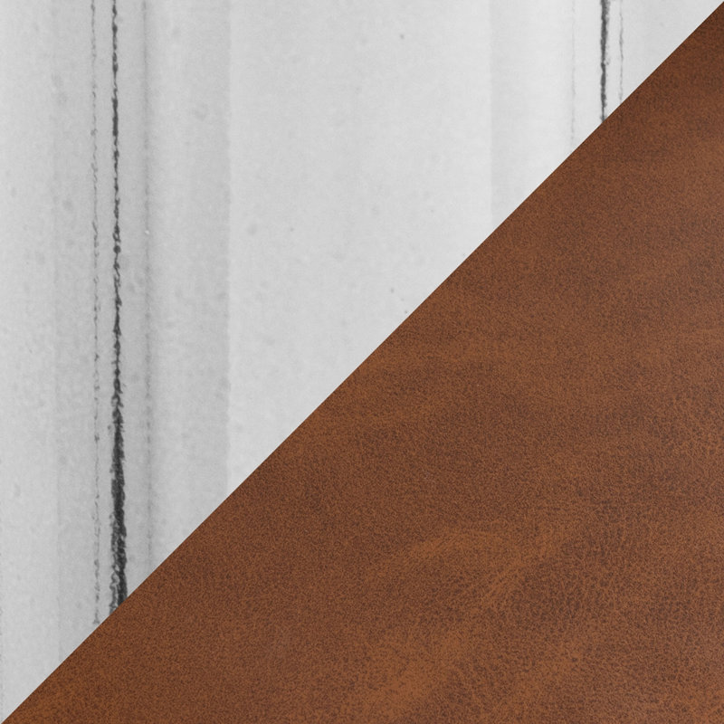 Tabouret de bar réglable, Brown Seat/Silver Frame