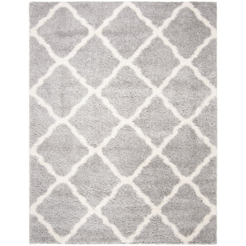 Almaden 1.97" Pile Geometric Shag Area Rug, Rectangle 8' x 10'