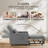 the Sleeper Long Convertible Sofa Bed, Versatile Comfort, Multi-functional Sofa-1823049716