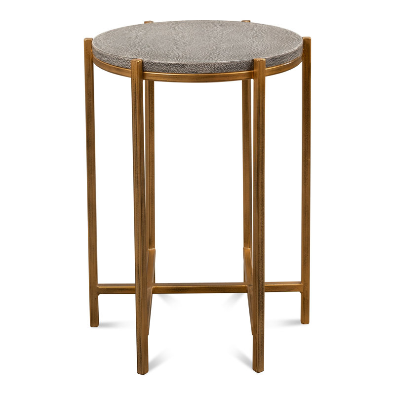 Shagreen End Table, Gray