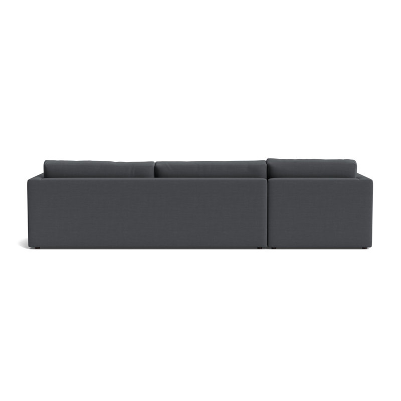 Haywood Left Chaise Sectional, Performance Linen - Charcoal