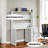 White Finish Writing Desk W/Hutch-1513905151