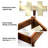 Elara Solid Wood King Walnut Platform Bed Frame with Sculpted Spearhead Headboard – Mid-Century Modern Style, 800 lbs Capacity, No Box Spring Needed, Bedroom Furniture-1748644192-1748644199