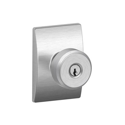 F Series Bowery Keyed Entry Knobset with Century Rosette