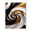 Horloge murale abstraite à spirale abstraite liquide or noir et spirale double I-99635932