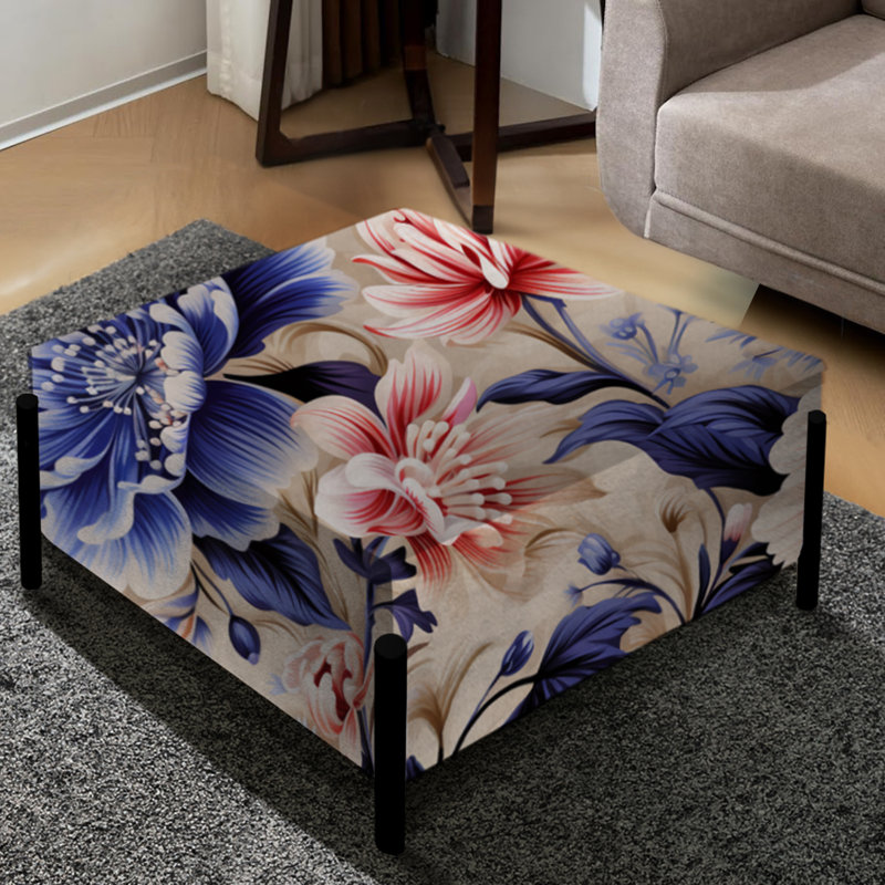 Bohemian Damask Harmony - Grand repose-pieds carré damassé