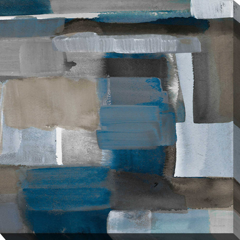 « blue taupe light ii », reproduction de peinture à l’acrylique sur toile, H 18" x l 18" x P 1"