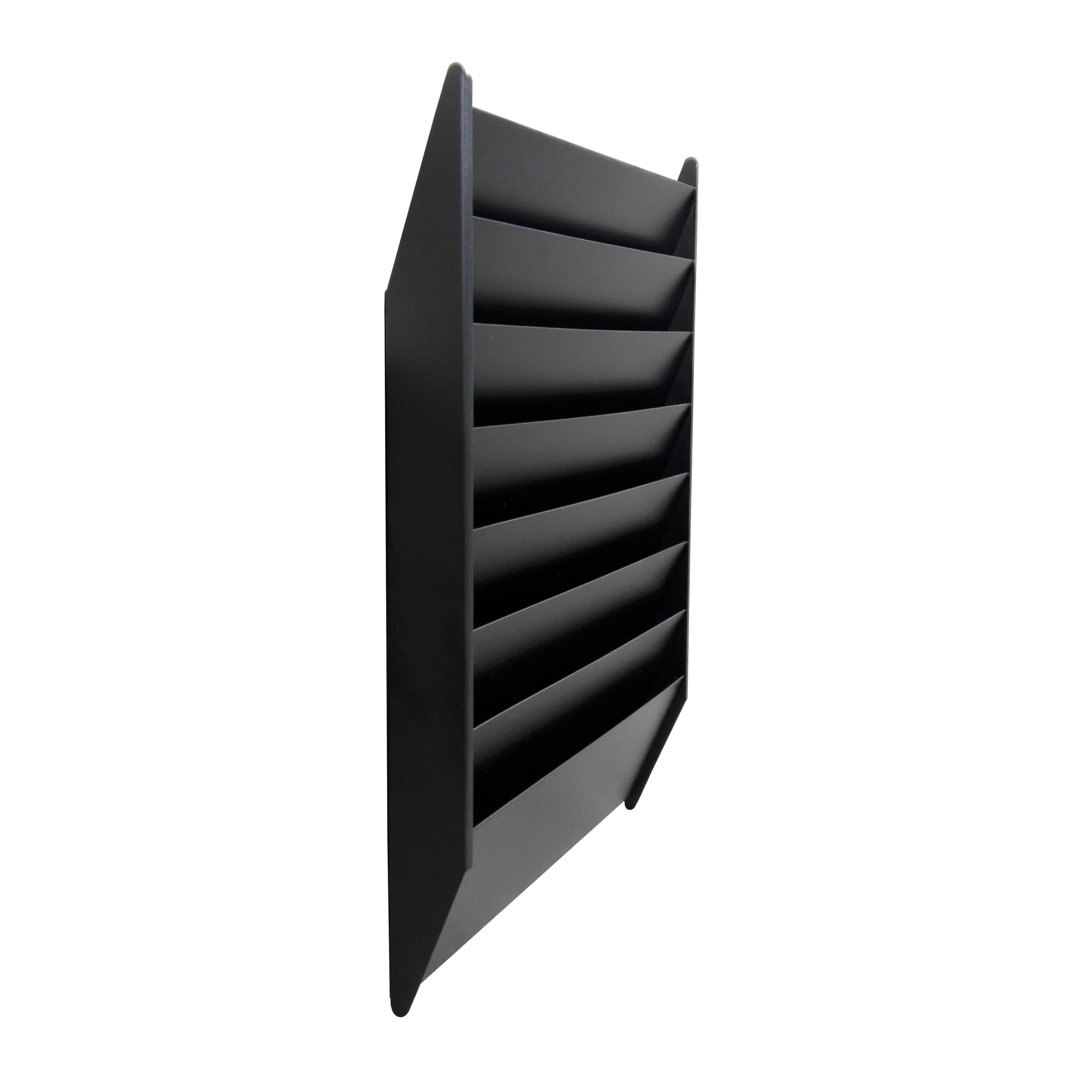FixtureDisplays 7-Tier Wall Cubicle Mount File Holder Literature Display Letter Slot Workorder Hold FixtureDisplays