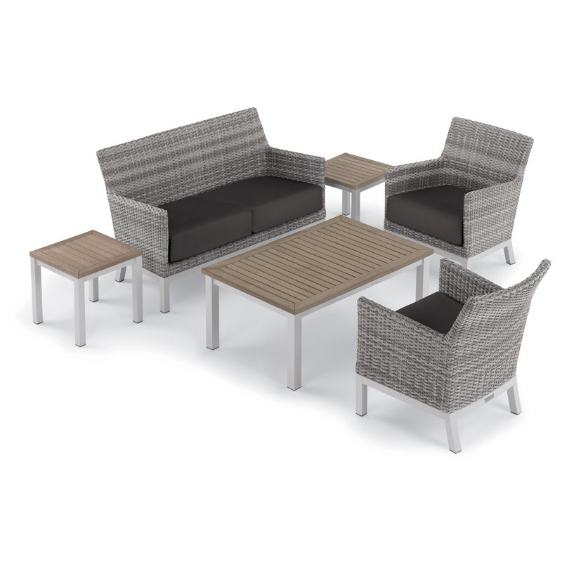 Argento and Travira Outdoor Conversation Set, Jet Black
