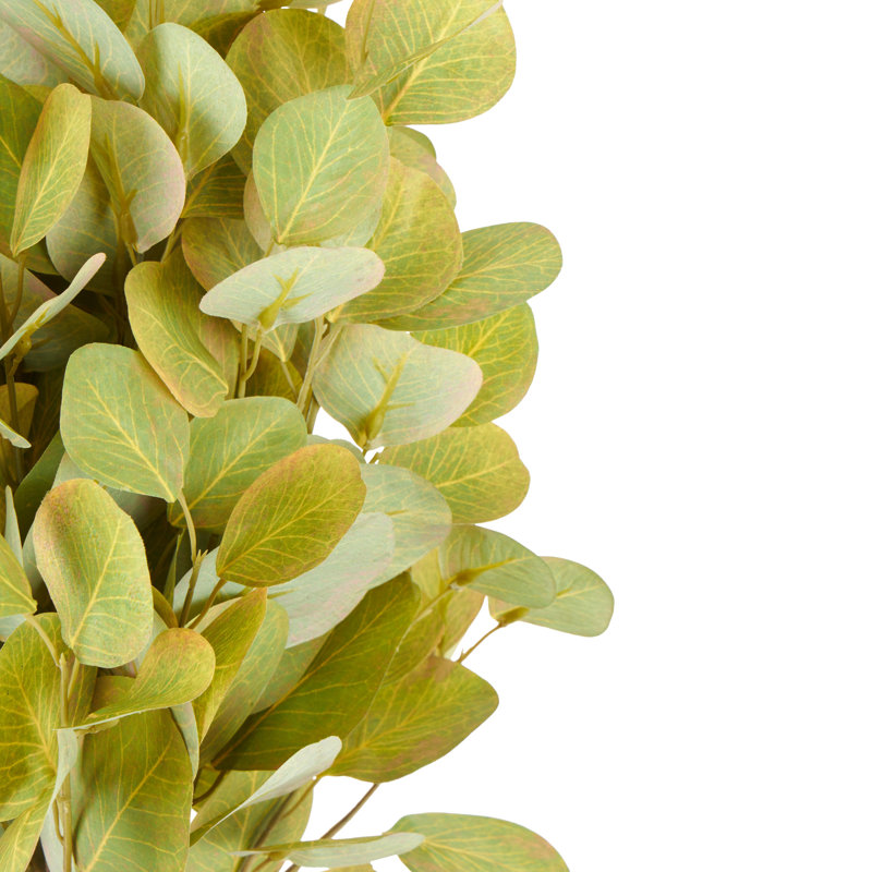 Polyester grand feuillage artificiel tige d'eucalyptus, Vert clair