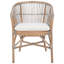 Chaise d'appoint en rotin avec coussin Milian-692916985