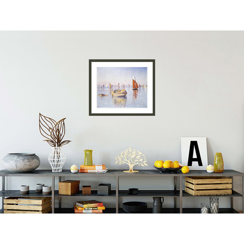 Concarneau Quiet Morning by Paul Signac - Framed Giclee Print, 23.5" H x 27.59" W