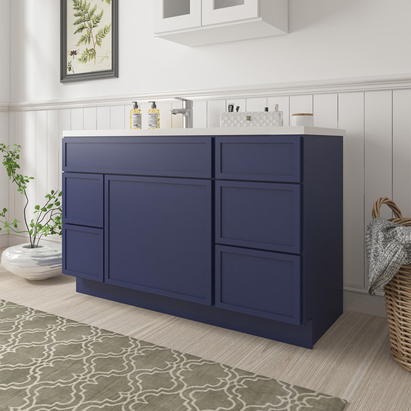Base de meuble-lavabo simple 51 po seulement, Bleu