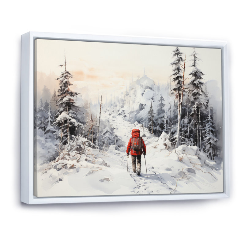 Randonnée arctique Alaska I - impression, H 30 po x l 40 po x P 1,5 po, Cadre flottant blanc
