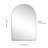 Elodie 24 in. W x 36 in. H Medium Arched Metal Framed Wall Mounted Bathroom Vanity Accent Mirror, Black-378608240-393421927