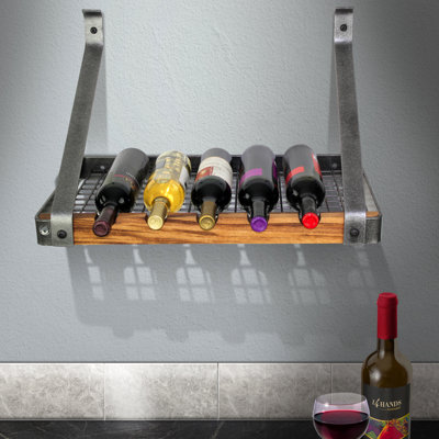 Signature Bookshelf Wine Rack with Tigerwood for up to 6 Bottles