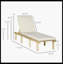 Méridienne d'extérieur, fauteuil inclinable pour patio avec dossier réglable à 4 positions et coussin moelleux - idéal pour la terrasse, la plage, la pelouse et les bains de soleil (naturel)