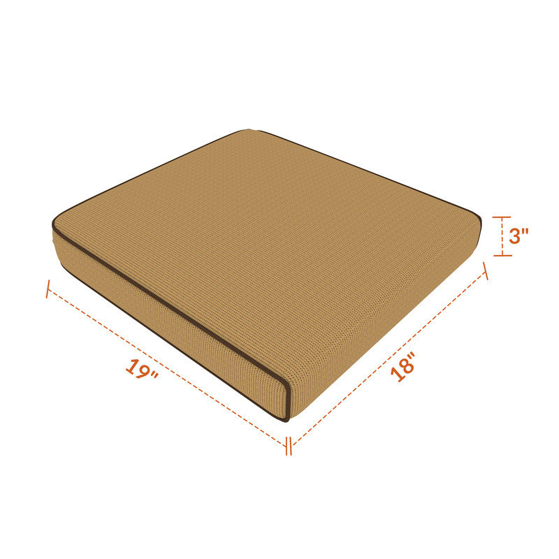 Coussin de remplacement pour chaise de salle à manger d'extérieur Sunbrella, Spectre sésame