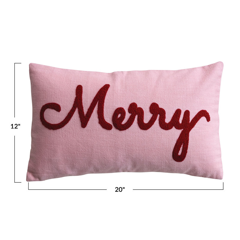 Coussin lombaire brodé en coton