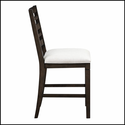 Ensemble de 2 chaises de salle à manger à hauteur de comptoir de style classique avec rembourrage confortable et fabrication en bois durable