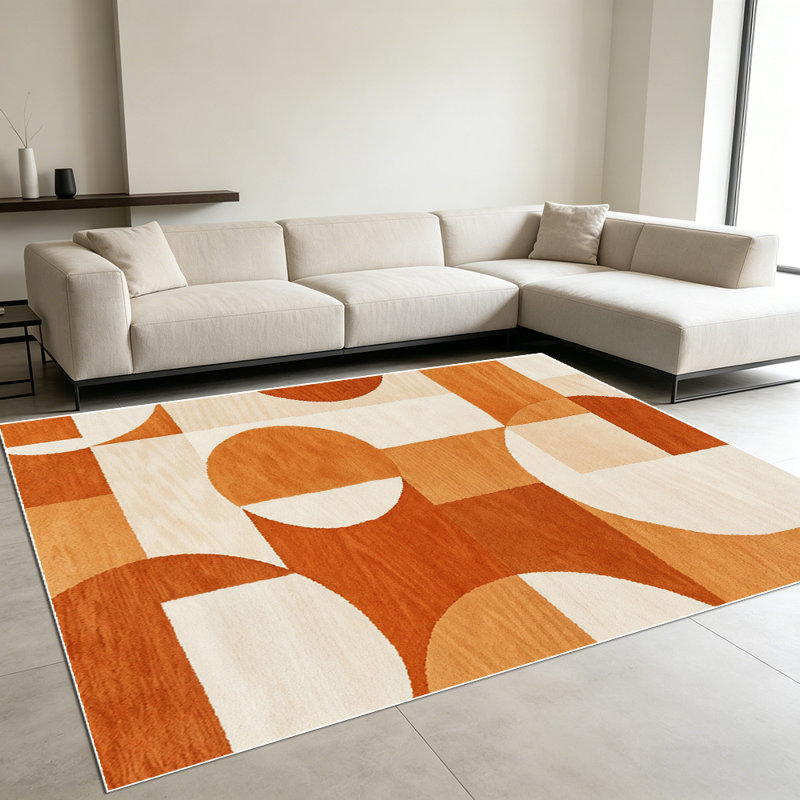 Simple and geometric art carpet, soft and easy to maintain, suitable for multiple scenarios, universal for home and commercial spaces, indoor soft furnishing carpet
