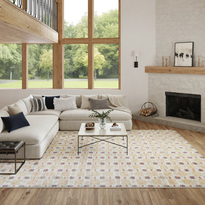 Tapis d'intérieur moderne rouille Capodilupo