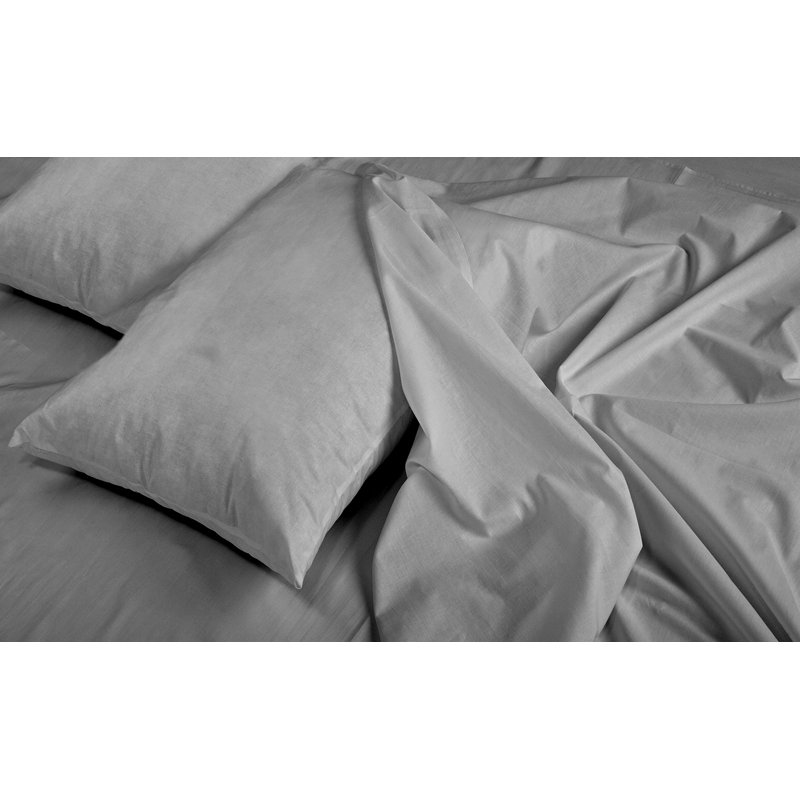 Signature Series Microfiber Sheet Set, King Sheet Set + Fitted Sheet + 2 Pillowcases, Gray