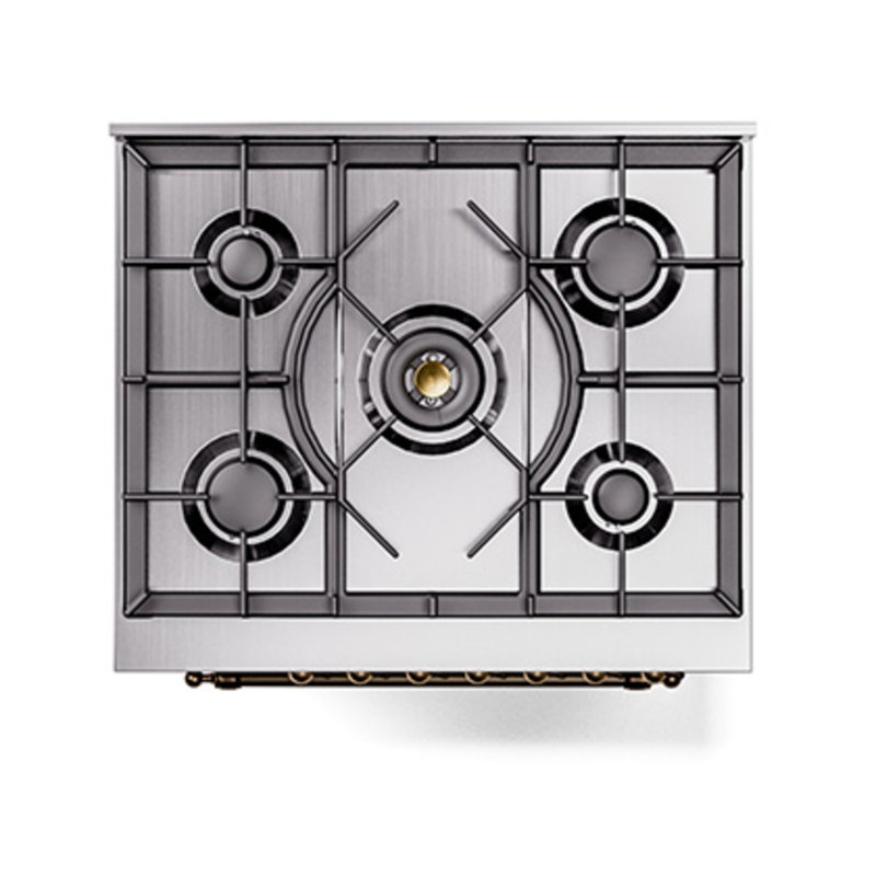 ILVE Nostalgie II Noblesse 30-inch Dual Fuel Range, Burnished, Natural Gas