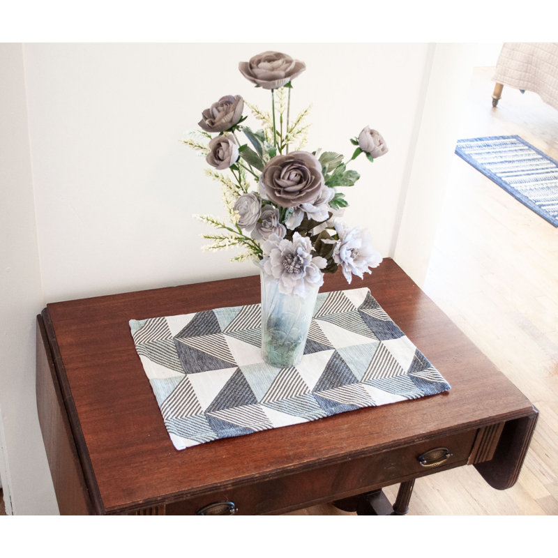 Fellman Blue & Gray Chenille Placemat (13"x19")