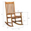 Chaises berçantes de patio en bois massif (ensemble de 2)-808577520