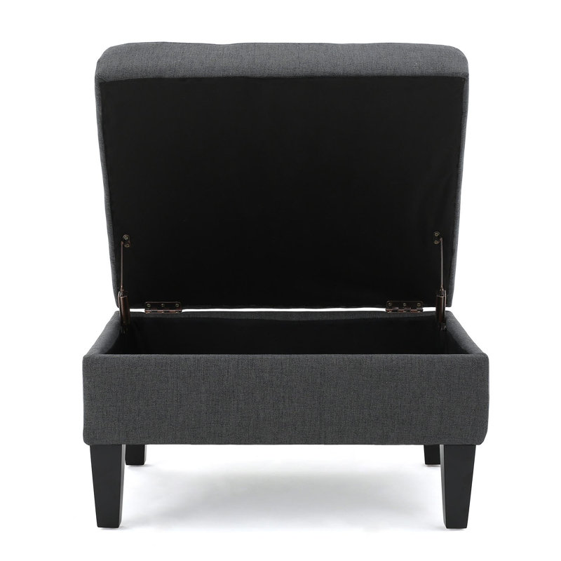 Repose-pieds avec rangement, Gris foncé