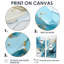 Charme de glacier bleu et blanc - 2 impressions sur toile modernes beiges-1207293408-1207293411-1207293414