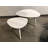  Contemporary 14" White Aluminum End Table