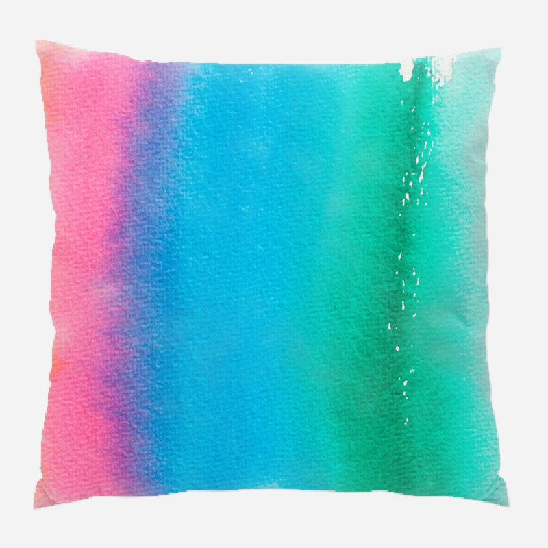 Coussin watercolour Bridgeview, Microsuède, Intérieur