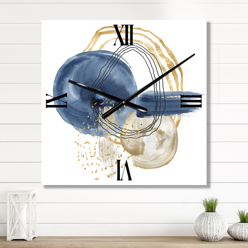 Horloge murale abstraite et vie sous-marine, Petit