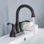Robinet de salle de bain Comvert, robinet de salle de bain central à 4 poignées 4 po avec bec pivotant-115849466