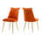 Magallanes 4-Person Round Table Velvet Chairs Dining Set-1052150493-1052150507-1052150488