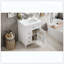 Armoire de salle de bain en bois d'hévéa avec 3 tiroirs et tablettes réglables-121100987