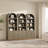 Cesiro 5-Tier Bookcase With 2 Fluted Doors And Adjustable Shelves-733504566-727501755