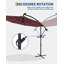 Parasol suspendu 10 pi, 8 baleines, base rotative 360 pi-853304795