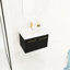 Armoire de salle de bain 30 po, fixation murale de style châtaignier noir, lavabo en résine à bords épais, portes silencieuses, meuble-lavabo 30 po avec lavabo, charnières de porte à fermeture douce, décor contemporain-1470450270