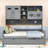 Wooden Daybed With Trundle, Cabinet and Shelf-576730181-576730203