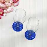 Gem Sapphires Topaz Royal Vegan Leather Round Coasters