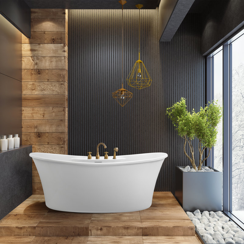 60'' x 32'' Soaking Acrylic Bathtub