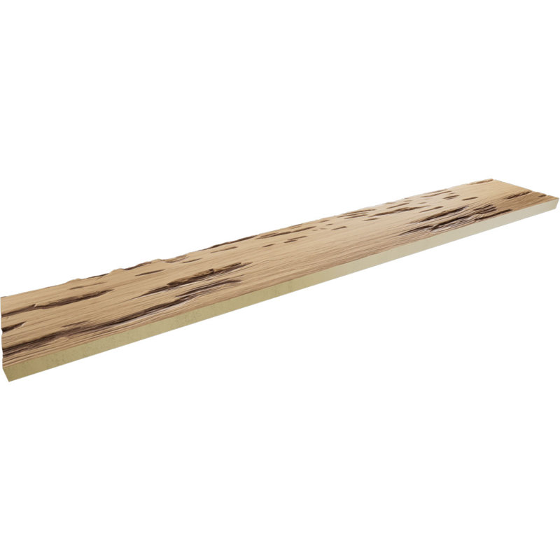 Planche en faux bois Pecky Cypress Endurathane, H 12 po x l 72 po x P 1 po, Crème au beurre