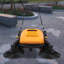 41" Outdoor Hand Push Sweeper, Street Pavement Walk-Behind Sweeping Tool